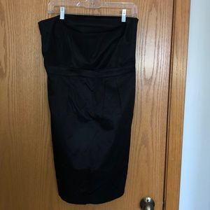 Strapless black cocktail